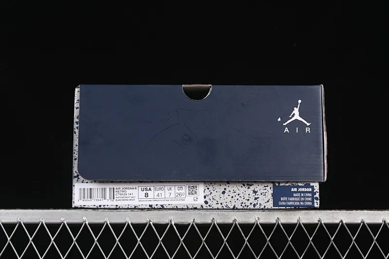 All categories Air Jordan Jordan series basketball shoes Air Jordan 6 F version Air Jordan 6 Retro "Midnight Navy" AJ6 Joe 6 white sea blue CT8529-141